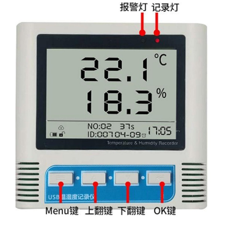 USB 液晶温湿度记录仪 型号: TX49-3001 库号：M349339