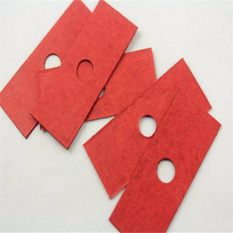 宝安区供应优质环保红色快巴纸背胶模切-红钢纸垫片耐磨图片