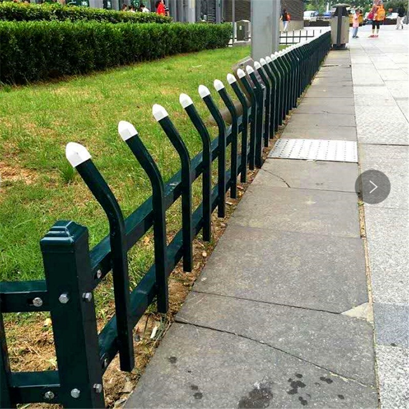 北京公园绿地围栏雄沃带弯头护栏花圃绿植围栏