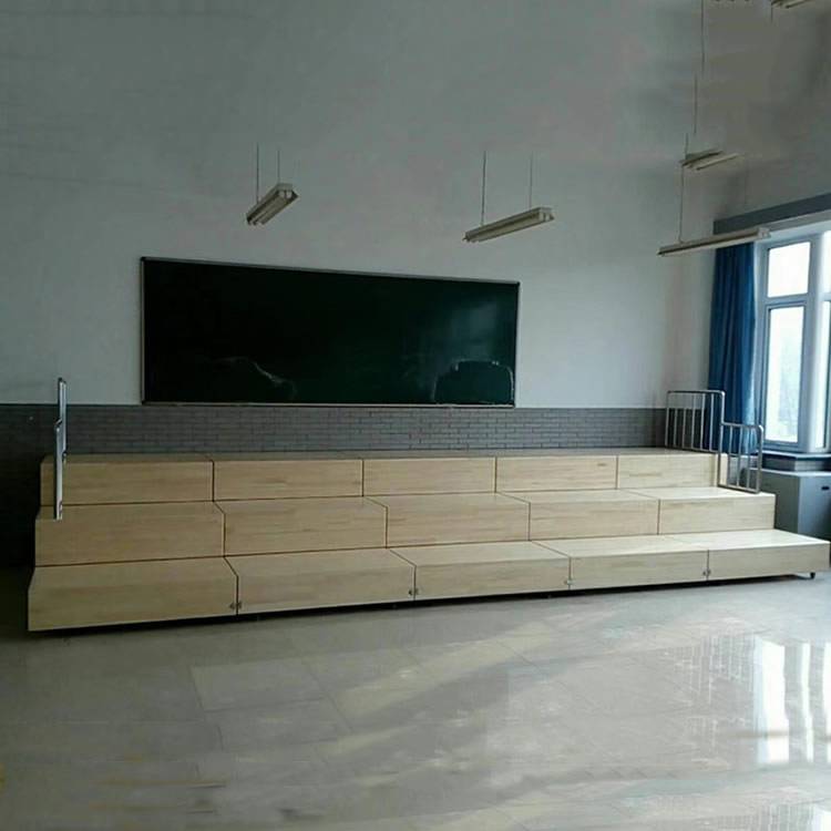 木制伸缩合唱台 北京合唱台 音乐教室用大合唱站台