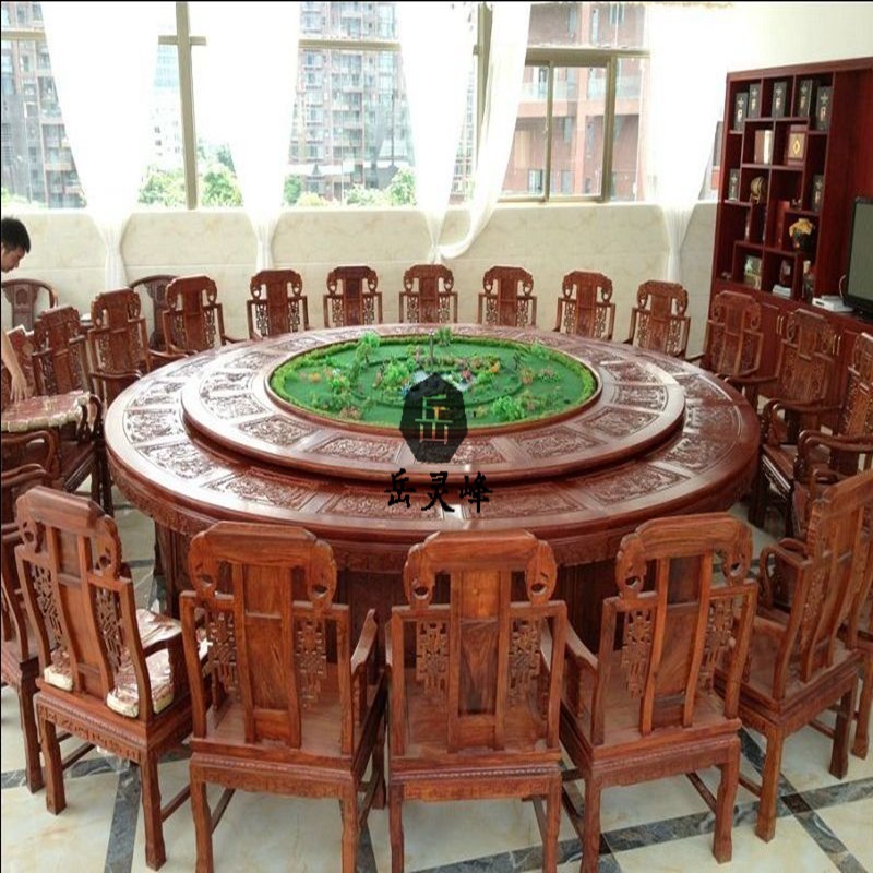 22人北方酒店餐桌厂家设备价格6500	圆形餐桌复古风格	电动餐桌供应商河北