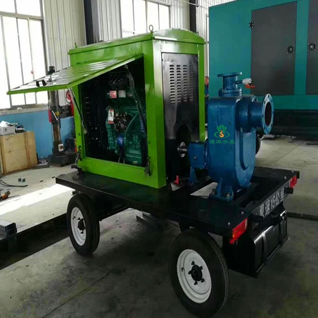 柴油机水泵 移动式柴油机自吸泵 6寸抗旱排涝浇地 柴油机泵车图片