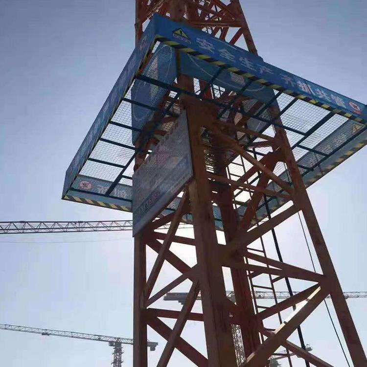 项目塔吊检修平台 建筑塔吊防爬装置 晟熙 工地塔吊防爬装置图片