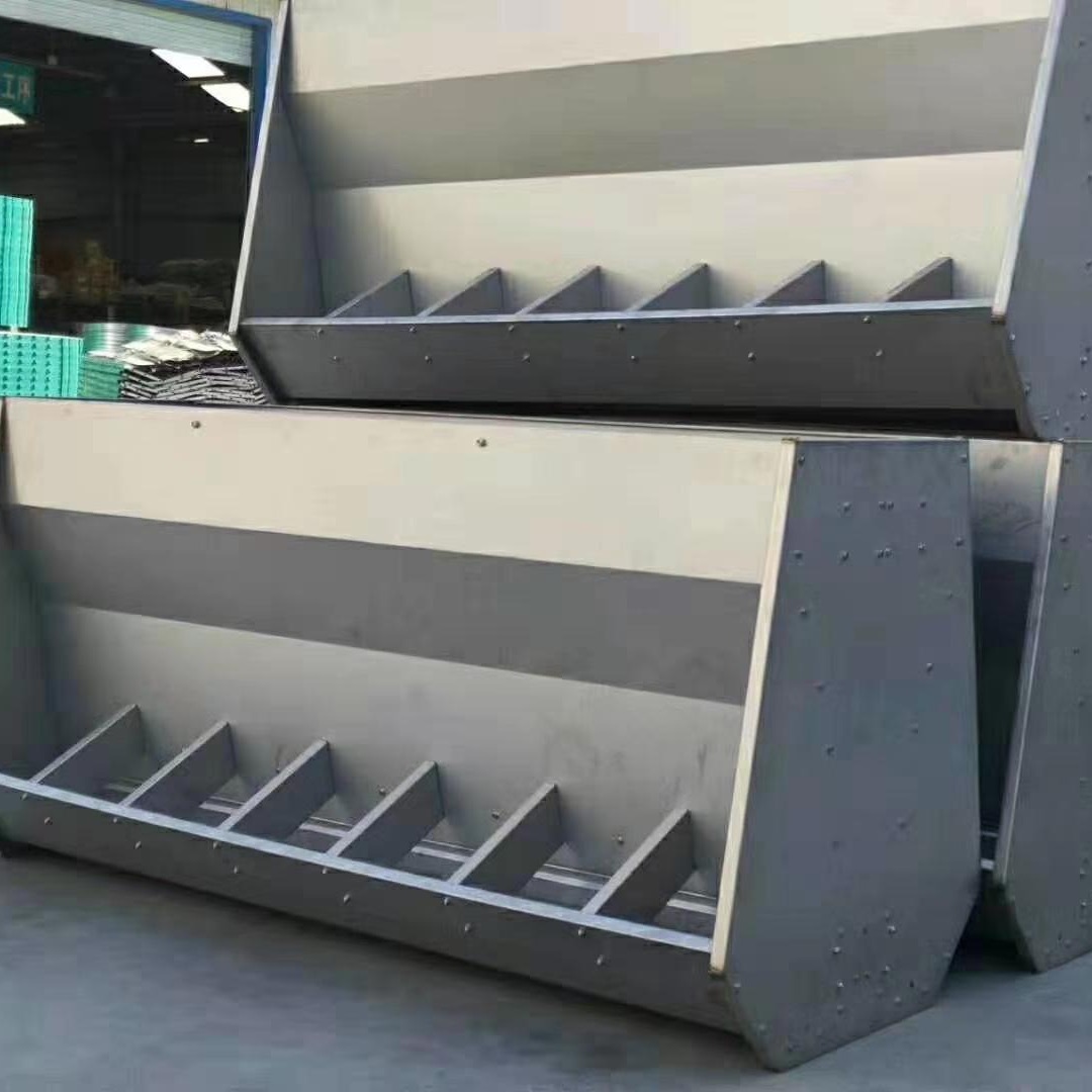 星恒机械定做不锈钢料槽 单面料槽不锈钢双面料槽 保育槽育肥料槽自动下料机