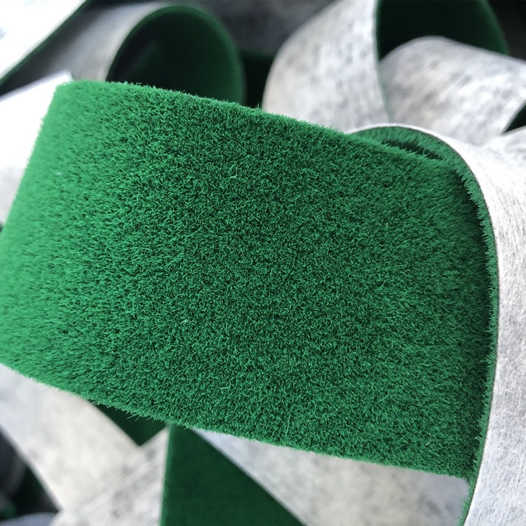 洛汐传动 剪毛机起毛机打卷机绿绒包辊带 绿色绒布包棍带  背胶绿色绒布包棍皮