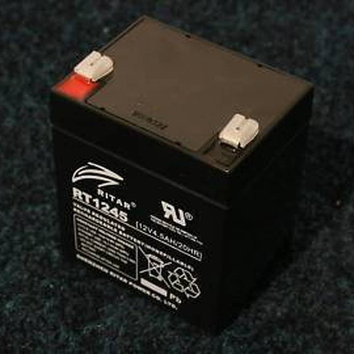 RITAR瑞达RT1245蓄电池12V4.5AH迅达通力电梯电动卷帘闸门应急源