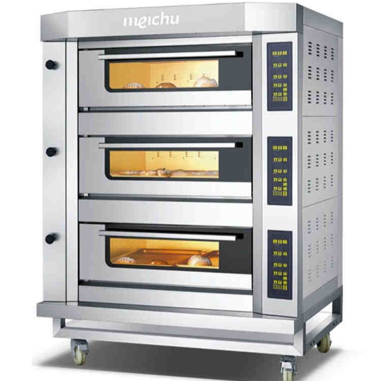 美厨商用电烤箱 MZE-3Y-6三层门盘电烤箱 烘焙店三层电烘炉