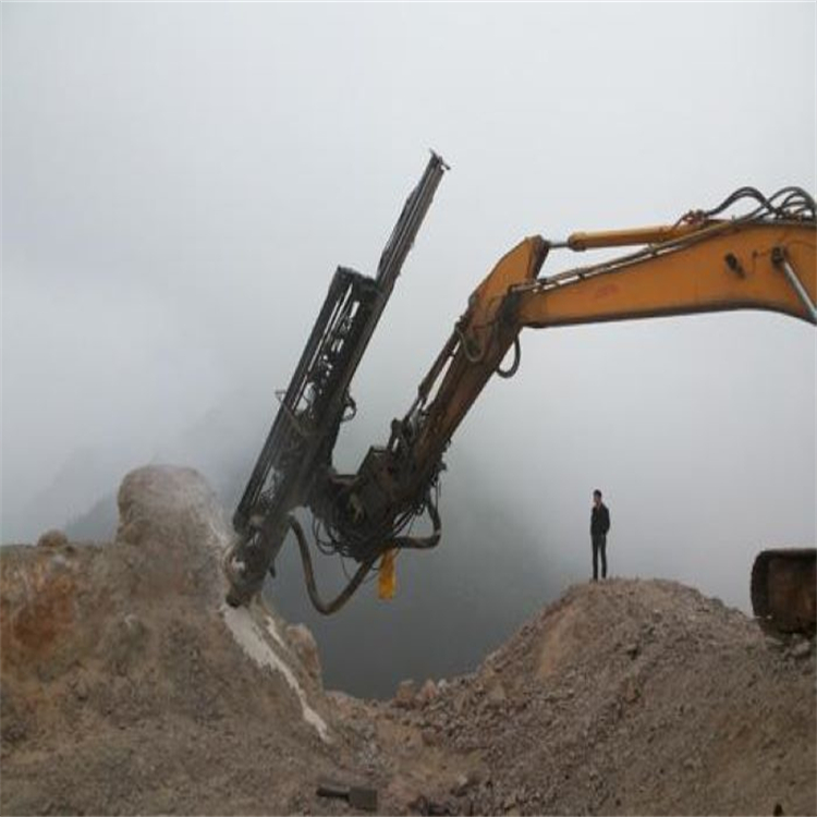 浙江温州挖掘机液压钻机 挖改凿岩冲击钻机 带除尘设备