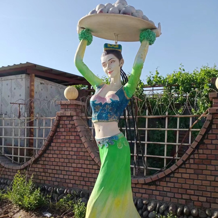 新疆特产文化雕塑 少数民族人物主题雕塑定制 佰盛雕塑