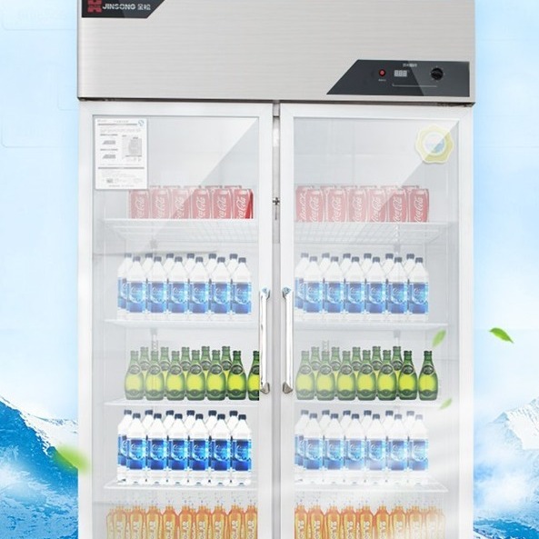 金松商用冰箱 GB1.0L2D大二门冷藏冰箱 双玻璃门展示柜 饮料陈列柜