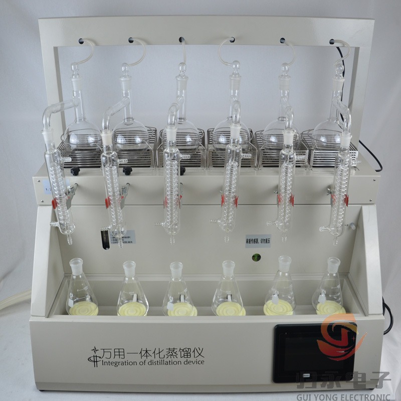 全自动水蒸气蒸馏装置 主机可通过控制单元自动设定每路样品的馏出液体积或重量 不少于 6 路单元 GY-FSZLY上海归永