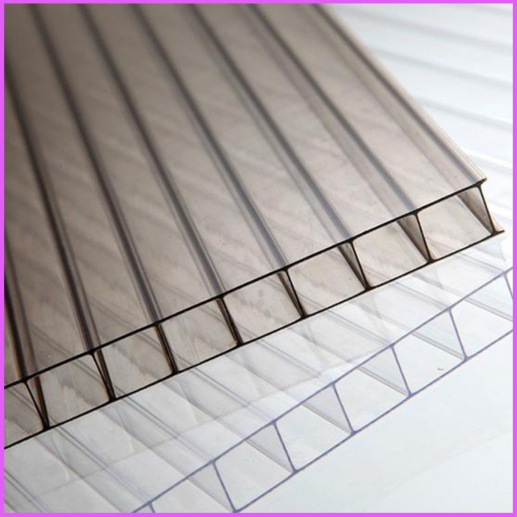 衡阳高品质中空阳光板 屋面PC阳光板 双层茶棕色阳光板