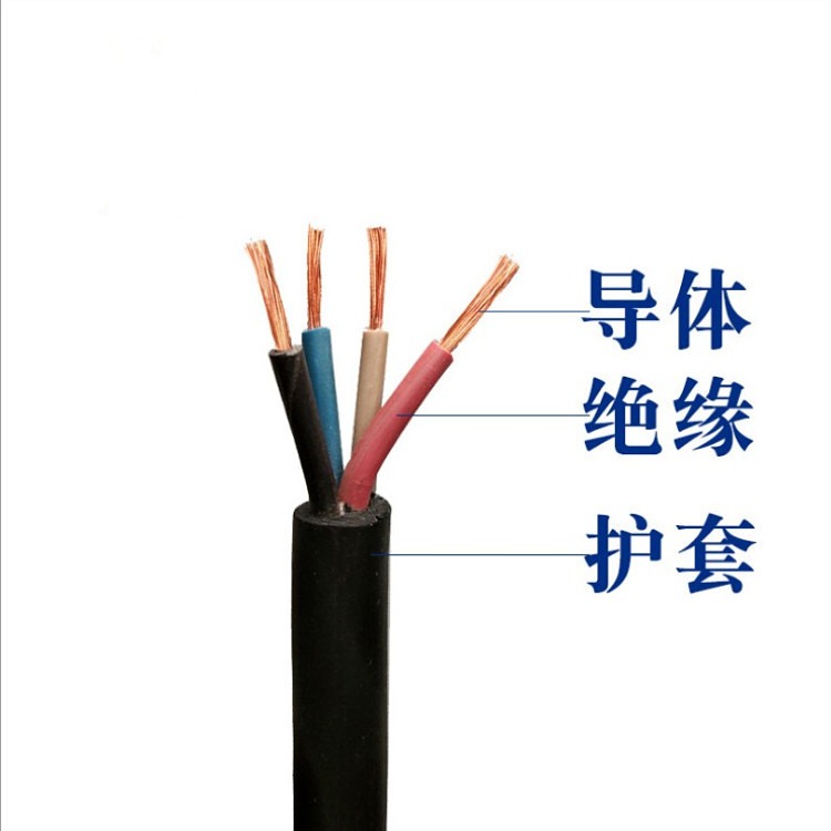 MYQ矿用橡套软电缆500v4*2.5阻燃轻型电缆