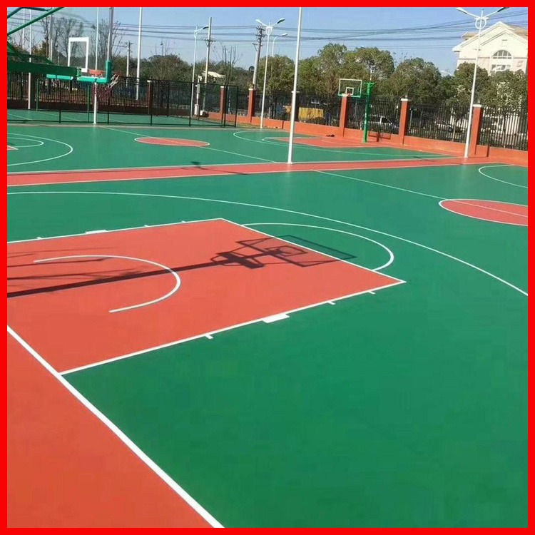 5mm硅PU球场 新标硅PU球场 承接硅PU篮球场地工程 隆胜体育