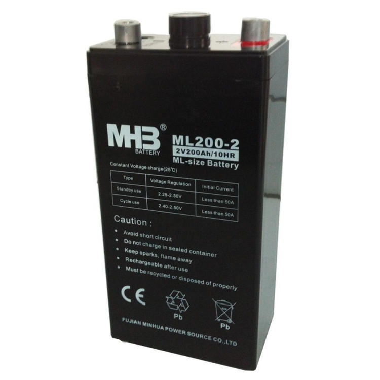 MHB蓄电池ML200-2闽华2V20AH/10HR移动电源 设备控制系统