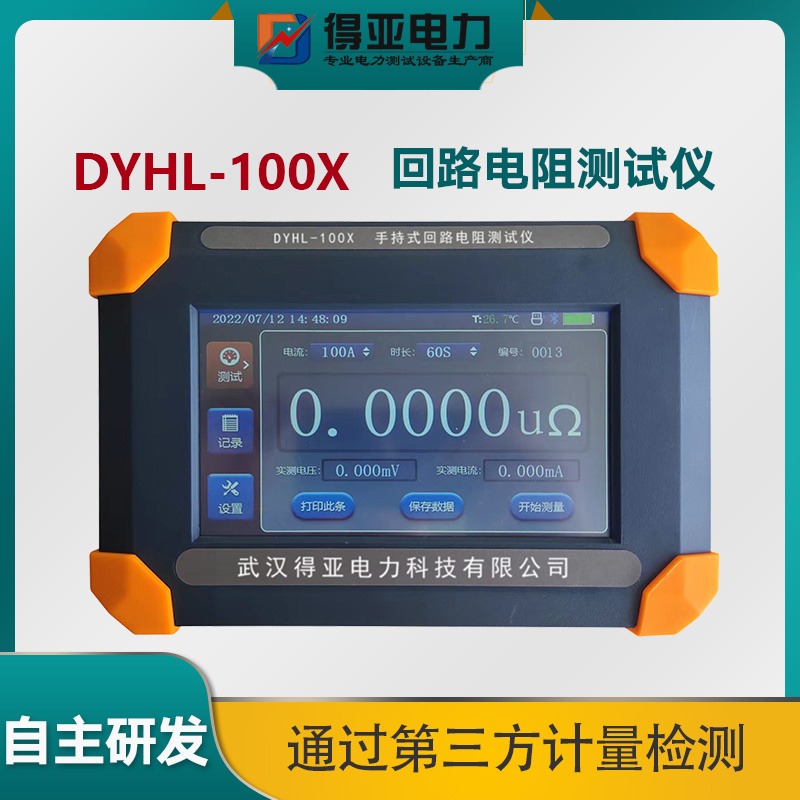 得亚 手持式回路电阻测试仪DYHL-100X 便携式回路电阻测试仪 手持回路电阻仪