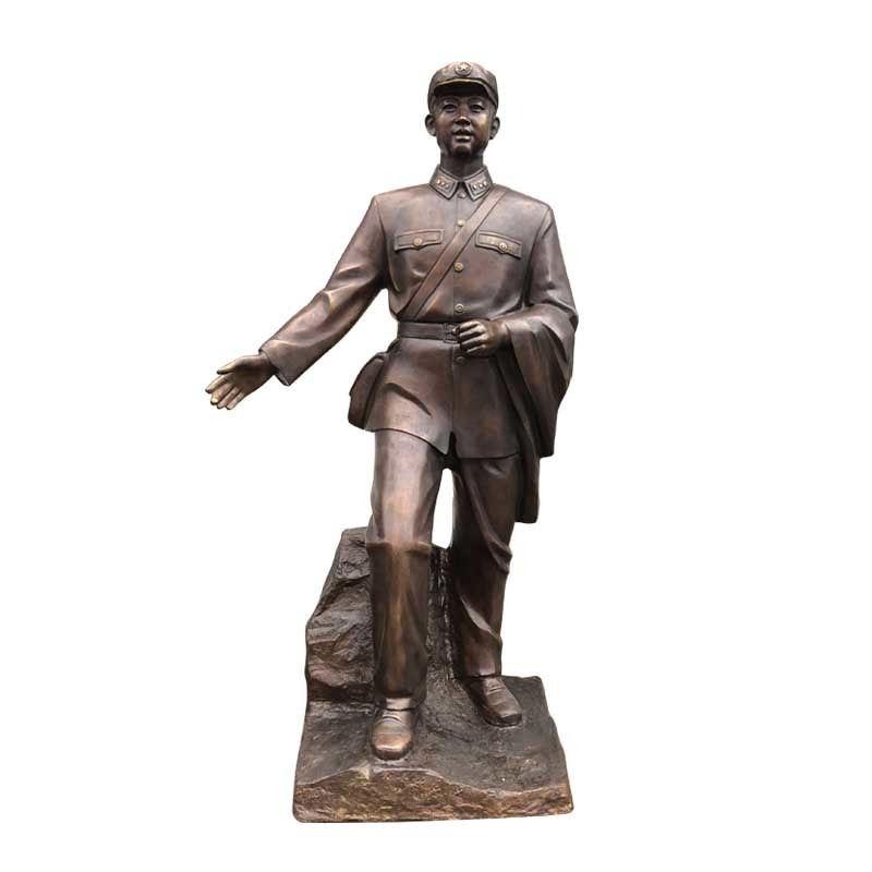 铸铜雕像定制 校园任务雕塑 玻璃钢雷锋胸像 仿铜雕塑 民族英雄雕像摆件