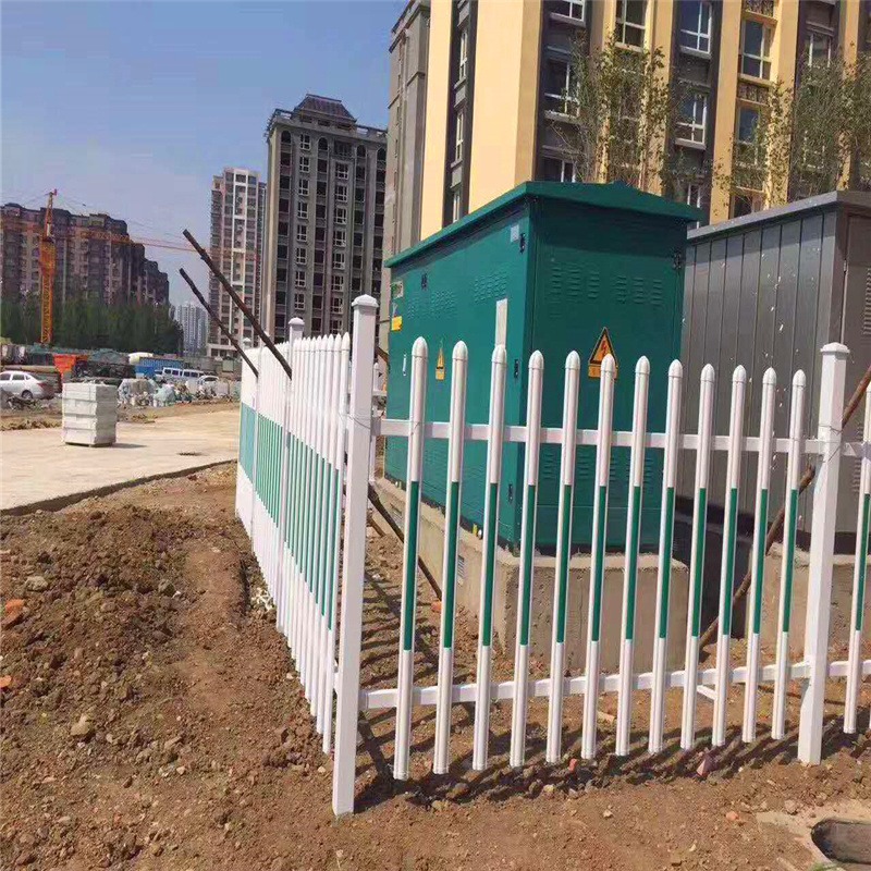 PVC变压器塑钢坪围墙围栏施工隔离栏庭院别墅坪栅栏峰尚安图片