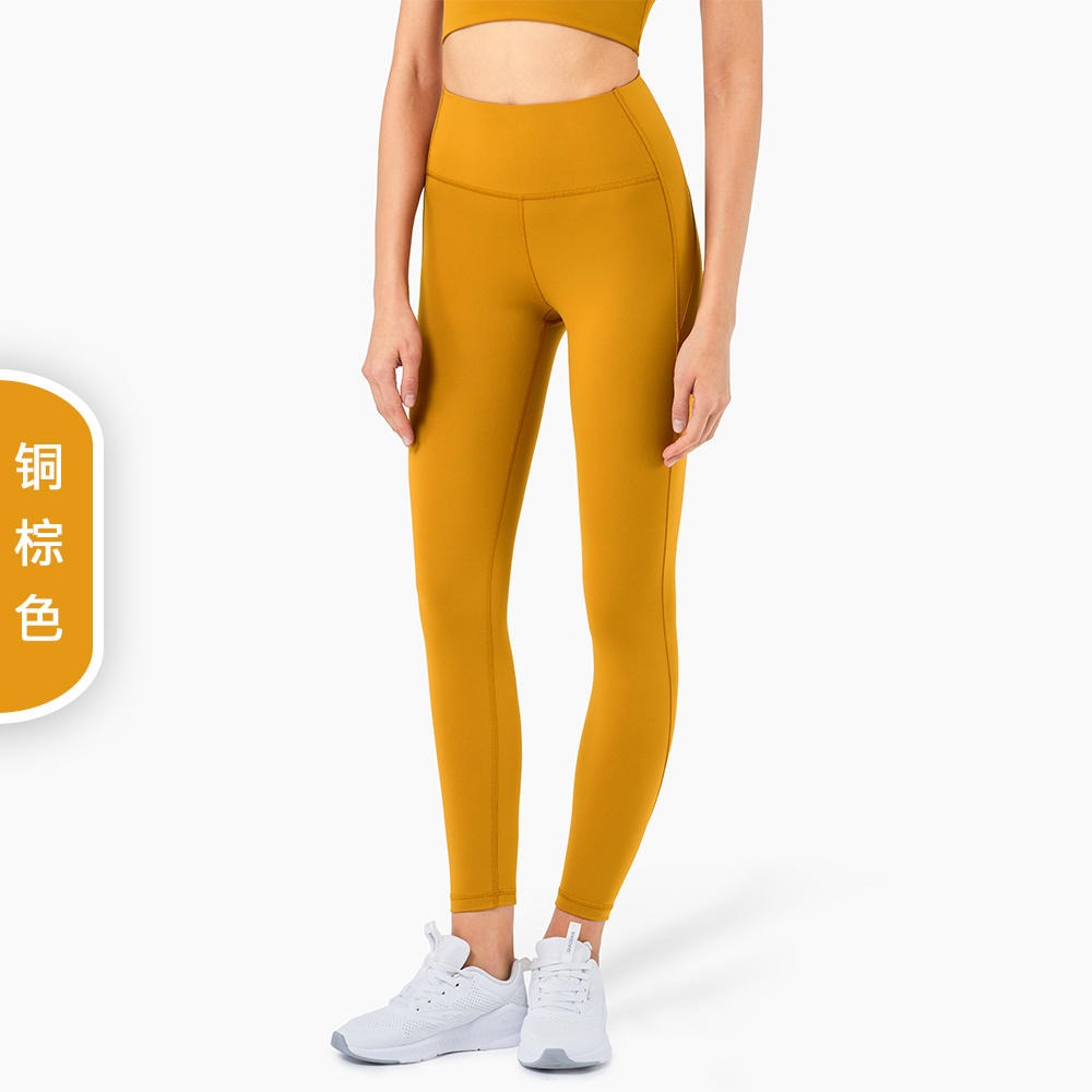 瑜伽服厂家批发2021新款欧美lulu运动裤女 透气防卷边高腰紧身蜜桃臀跑步健身裤 CK1299