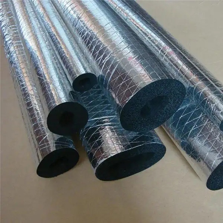 翰图 铝箔贴面橡塑保温管 b1级阻燃空调橡塑管壳 柔性泡沫橡塑套管图片