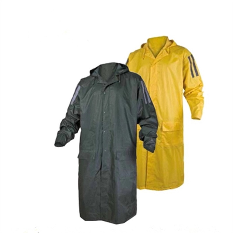 代尔塔407007 PVC涂层反光连体式雨衣工作服