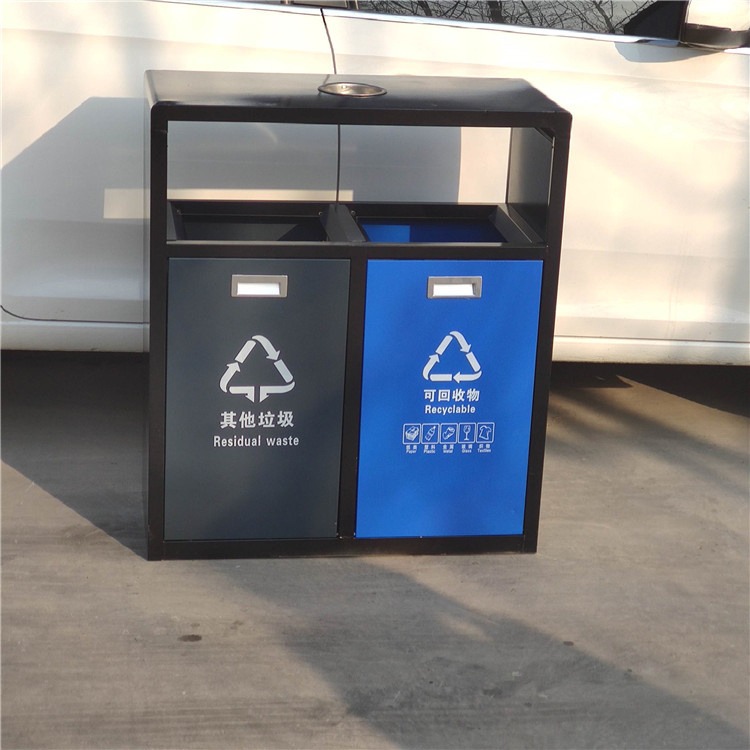分类垃圾桶 不锈钢垃圾桶生产 室内商场分类垃圾桶 双琪