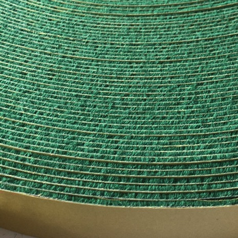 洛汐传动加工绿色绒布糙面带 绿绒布包刺皮 自粘胶绒布包棍带