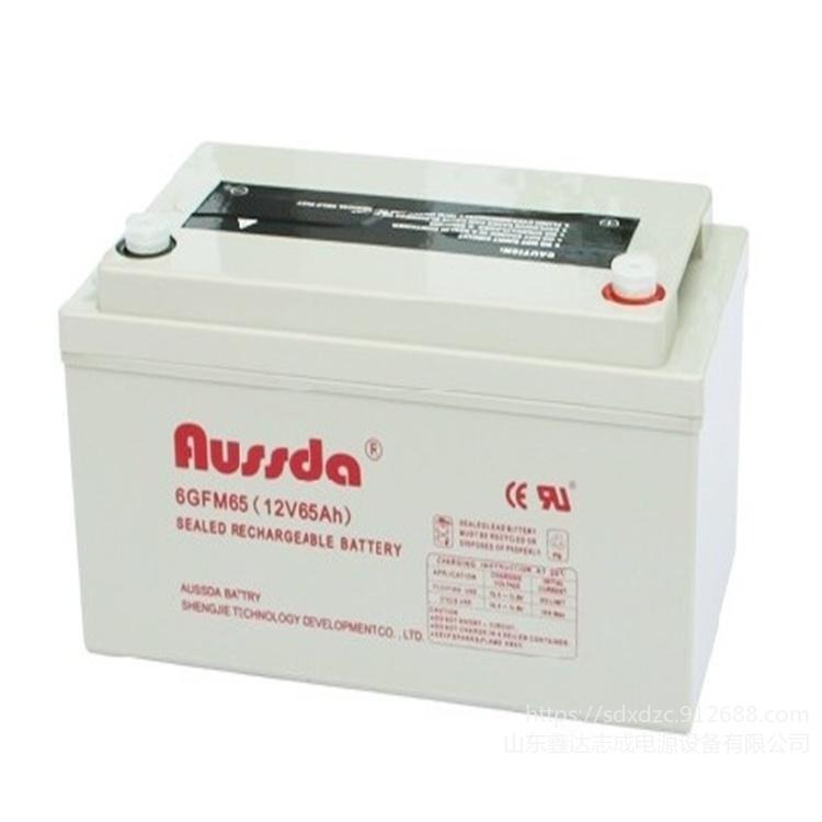 AUSSDA电池12V65AH奥斯达蓄电池6GFM65 太阳能路灯电池 消防应急EPS电池图片