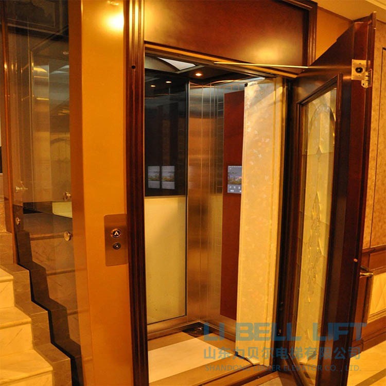 家用电梯  力贝尔别墅电梯  二层室内小型电梯  曳引简易家庭观光电梯  楼梯阁楼电梯