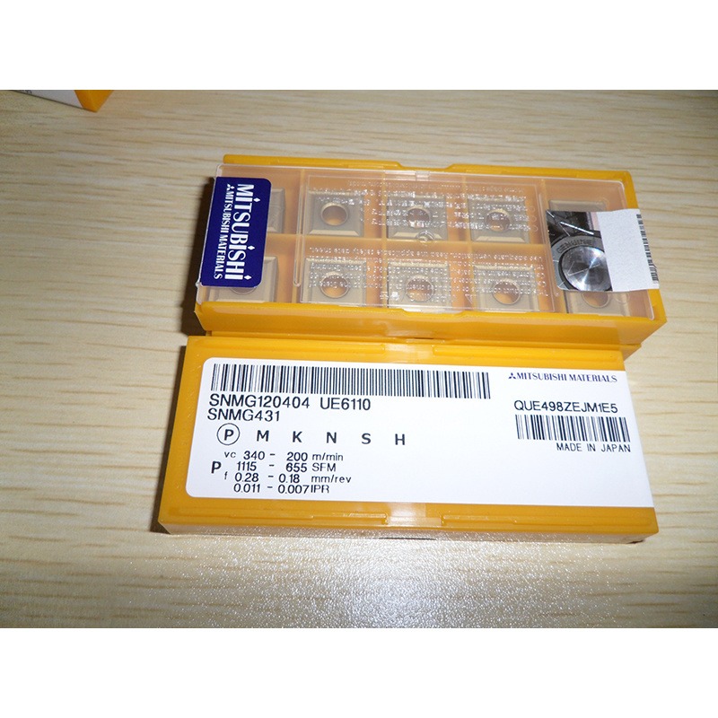 进口日本三菱数控刀片SNMG120404 UE6110加工钢件