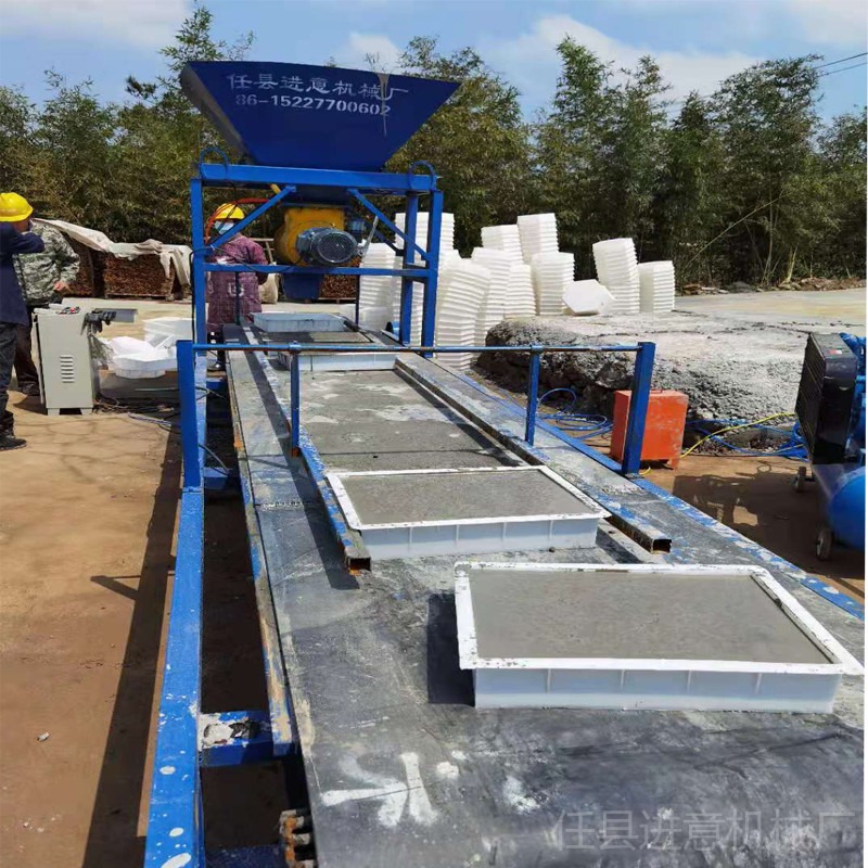护坡砼板预制机  电梯吊蓝配重块生产机械机器图片