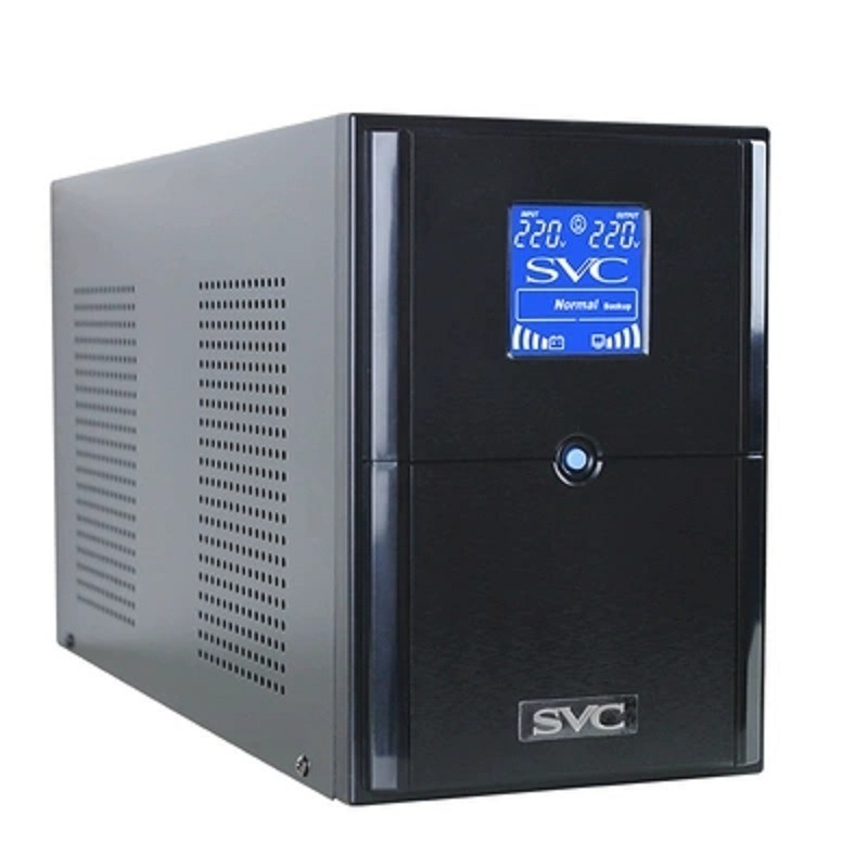 SVC UPS不间断电源V-2000 1200W稳压服务器自动关机电脑备用停电 自动开关机 一键消音 标配电池