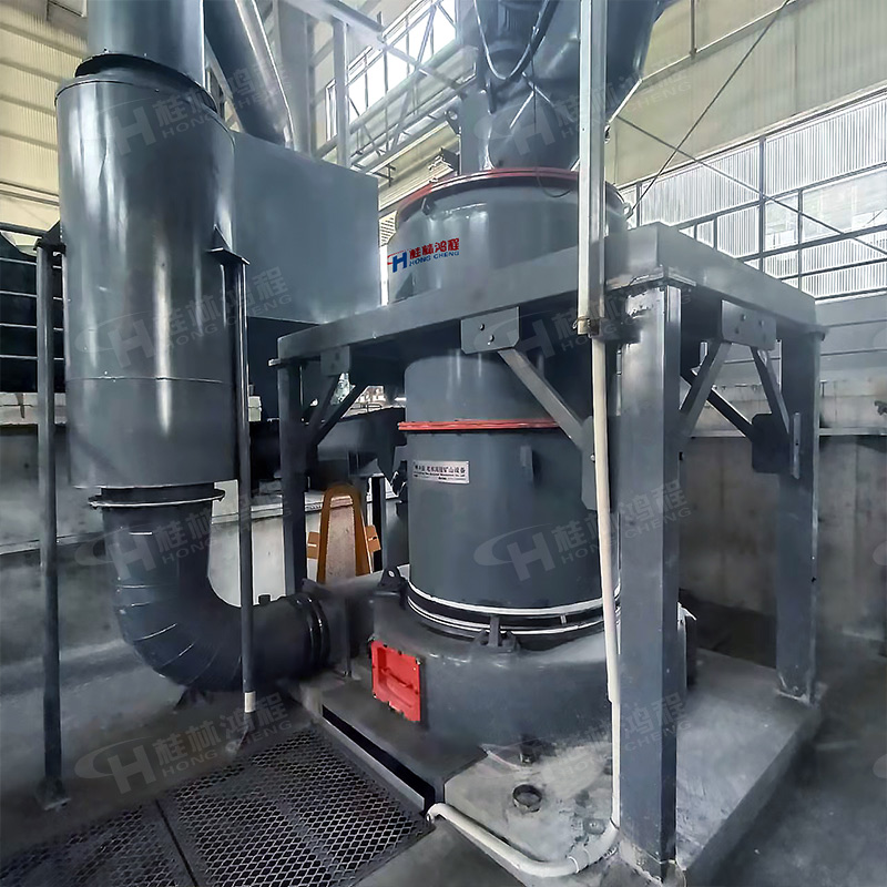 桂林鸿程hc1680磨粉机粉磨二氧化硅硅石雷蒙磨粉机工艺流程图