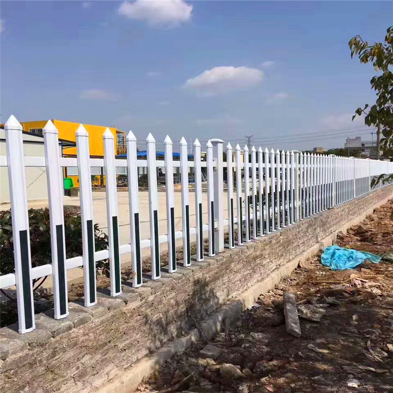 pvc围墙护栏 塑钢围界围墙栏杆 厂房围墙塑料栏杆峰尚安图片