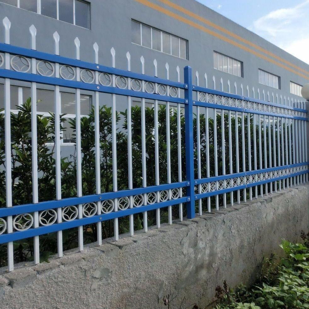 热镀锌钢护栏 百瑞长沙 铁艺围墙栅栏 户外小区围栏 防护栏幼儿园厂区围栏图片