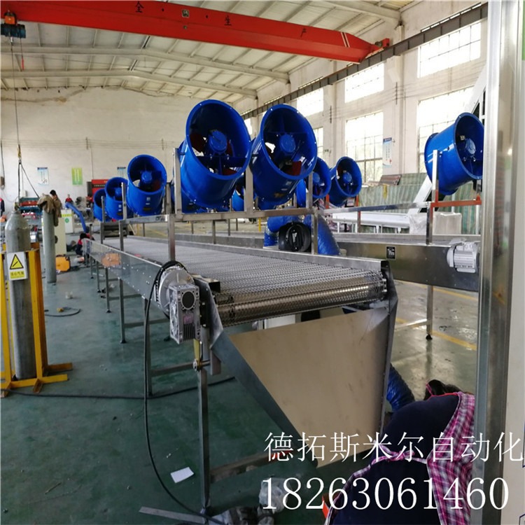 德拓dt-1165冻鱼冻虾网带输送机冷却设备网链流水生产设备非标定制
