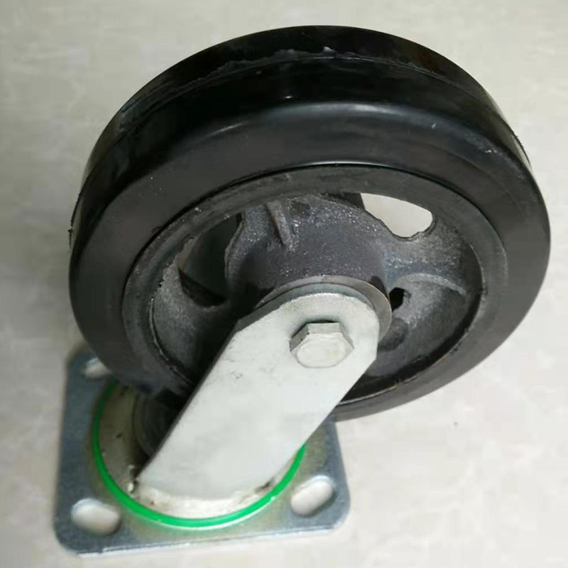 橡胶万向轮5寸工业重型橡胶包胶轮运力胶轮生产厂家