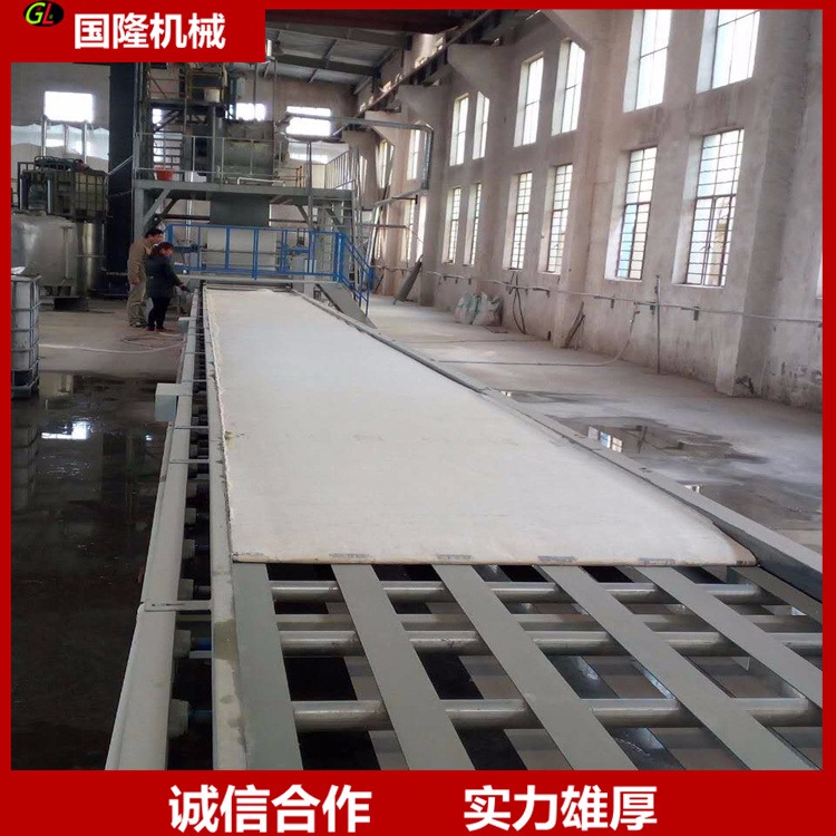 玻镁板制板机 菱镁防火门芯板生产线 水泥纤维板生产线 国隆机械