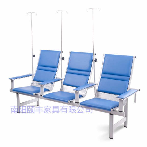 三人位输液椅带输液杆带坐垫医用输液椅,医院输液椅三位输液椅