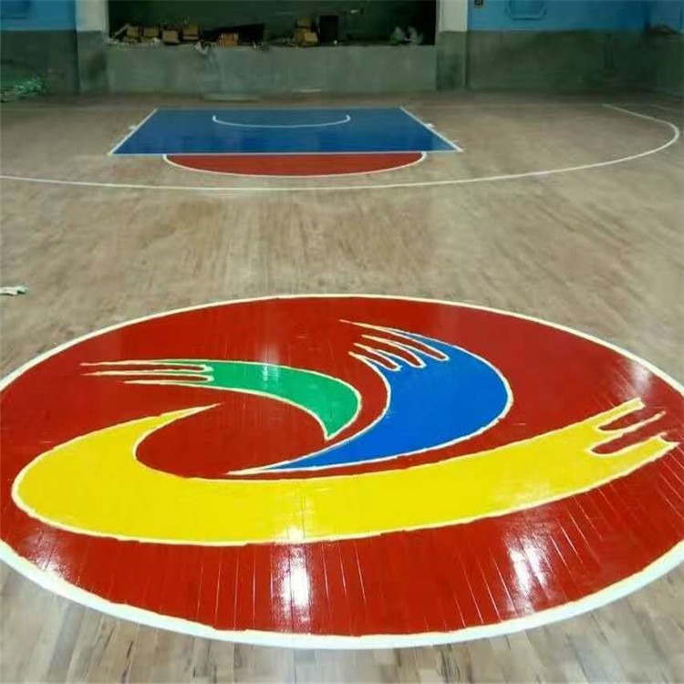 学校篮球场木地板 双龙骨结构 枫木运动木地板 包材料包施工