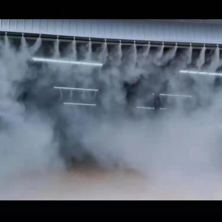 鹏宣工地车间除尘降温 自动高压喷雾景观造雾机7·5kw 厂房加湿雾化雾森系统设备