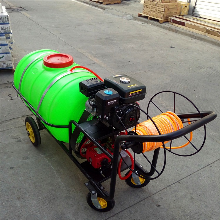 农用高压泵喷雾机 300升推车式打药机 农作物汽油手推式打药机