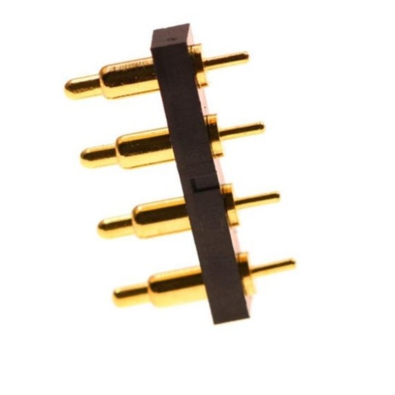 威联创供应镀金弹针 插板式伸缩4PIN-pogo pin充电针 弹簧顶针连接器
