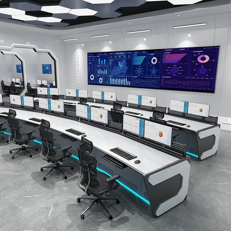 康曼德新款科技科技CMD-C控制台中控室监控台调度控制台指挥中心办公电脑桌图片