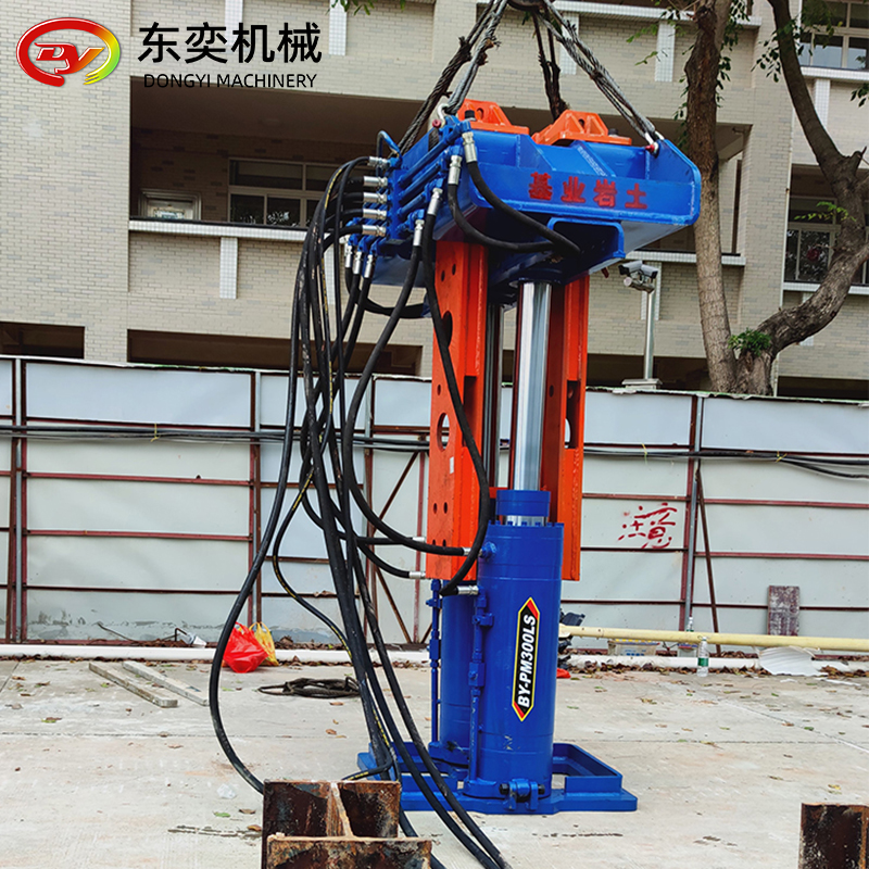 三軸工法樁液壓起拔器型鋼拔樁機注意事項SMW工字型拔樁機