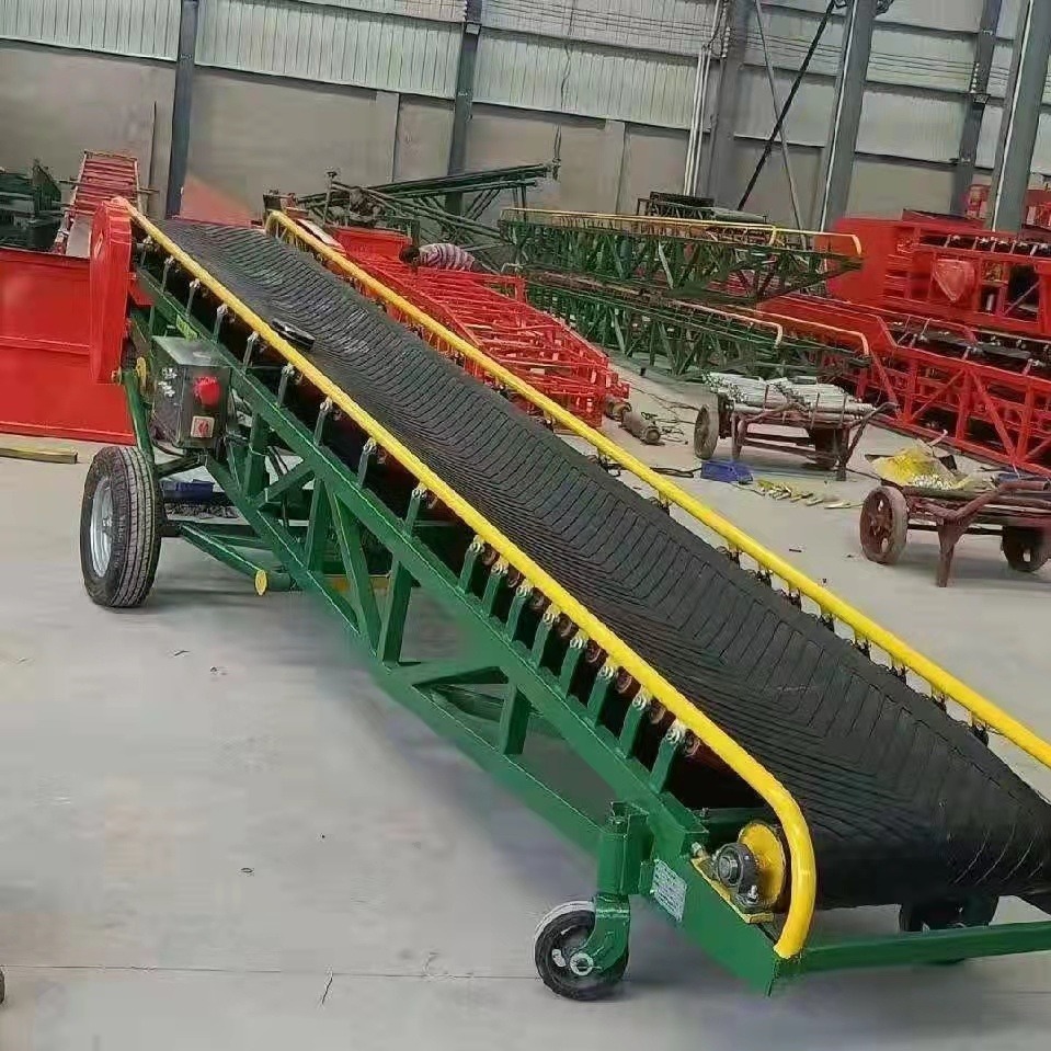 河北玉米专用输送机  云龙式方管环形皮带机  粮食机械输送机配件