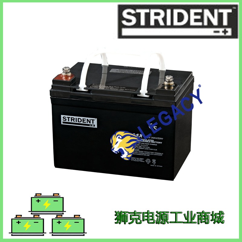 英国STRIDENT蓄电池GP12-100XD免维护12V100AH电力后备电源电瓶