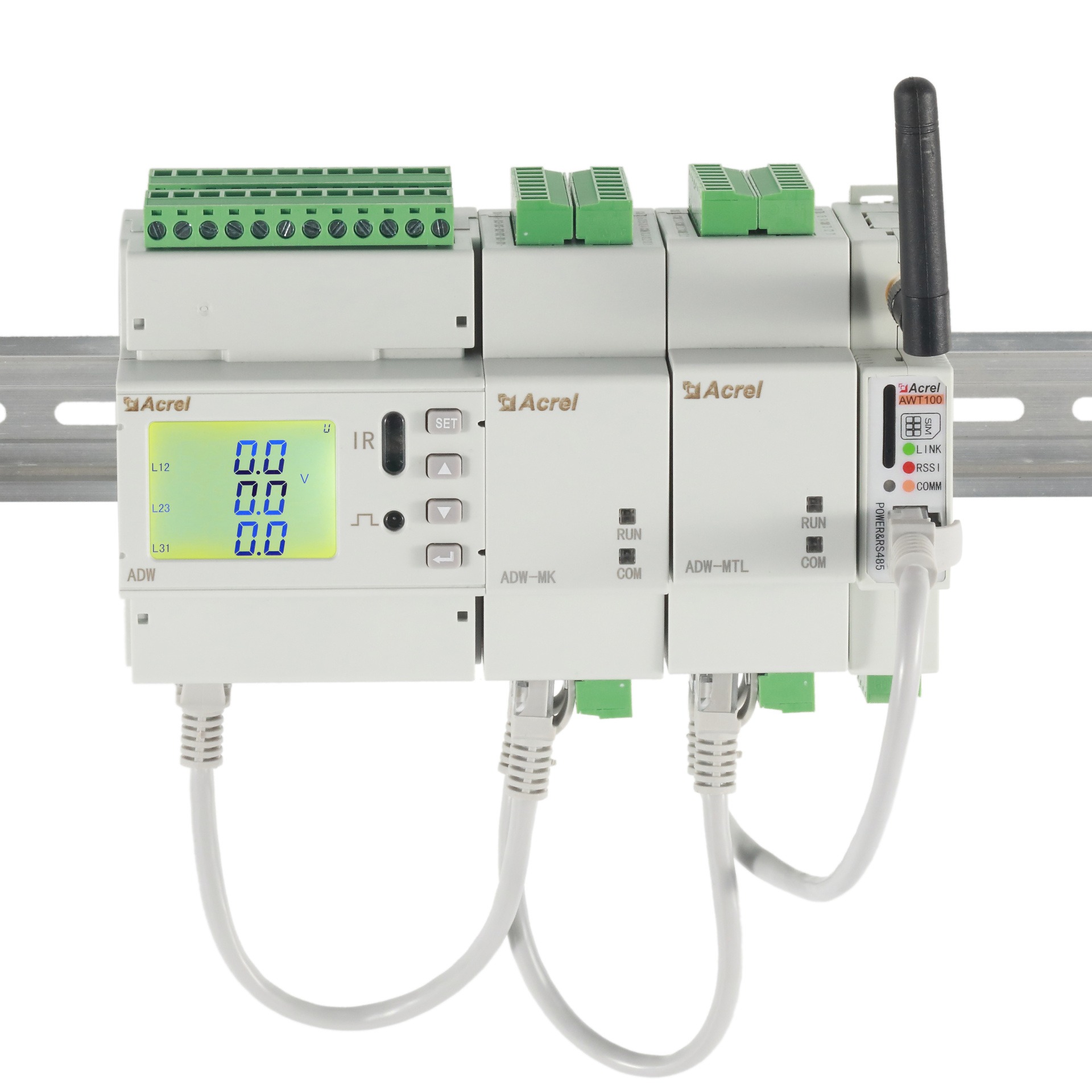 安科瑞ADW210-D24-MTL-导轨式多回路智能数显电表带测温模 可选配NB/lora/4G无线通讯转换模块图片