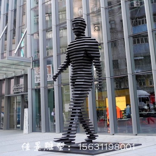不锈网抽象人物雕塑不锈钢广场抽象人物雕塑