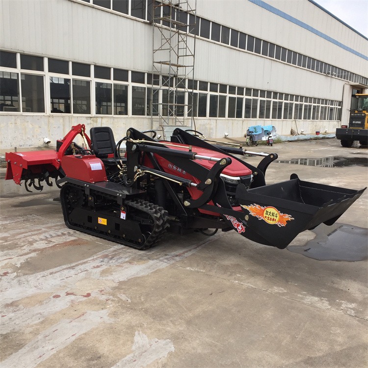 农用多功能装载机 乘坐式履带装载机 可安装工程铲斗拖拉机